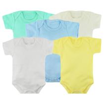 Kit 2, 3, 4 ou 5 Body Bebê Enxoval Manga Curta PMG Algodão