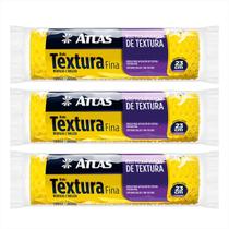 kit 2/3/6 Rolo Textura Fina 23cm 110/75 Atlas