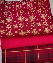 Kit 2 - 3 peças de tecido 100% algodão - cada peça mede 20 cm x 150 cm