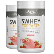 Kit 2 3Whey Top Taste 900g Concentrado Isolado Hidrolisada