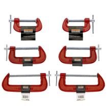 Kit 2, 4 e 6 Polegadas Grampo Tipo C Marceneiro Leve Starfer