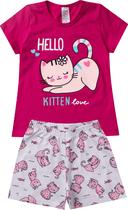 Kit 2 a 10 Peças De Roupa Infantil - Conjunto Pijama Menina Camiseta + Calça - Tamanho 1 ao 8 Anos - Coleção Primavera Verão - Poofy
