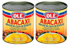 kit 2 Abacaxi em Calda Olé em Rodelas Lata 400g
