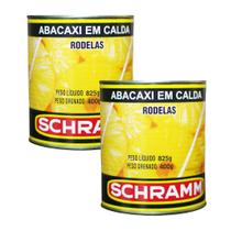 Kit 2 Abacaxi em Calda Rodelas Schramm Lata 400g