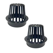 Kit 2 Abacaxi Hemisférico Ralo Anti Folhas 100mm Plástico Calha Kit 2 Abacaxi Hemisférico Ralo Anti Folhas 100mm Plástico Calha