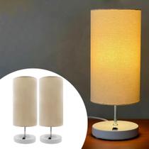 Kit 2 Abajur De Mesa Clássico Redondo Com Interruptor Com Cúpula Para Sala, Quarto, Cabeceira Cama, Escritório, Corredor de Casa Kit 2 Abajur De Mesa Clássico Redondo Com Interruptor Com Cúpula Para Sala, Quarto, Cabeceira Cama, Escritório, Corredor de Casa
