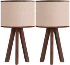 Kit 2 Abajur De Mesa Decoração Quarto Casal Sala De Estar Escritorio