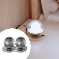 Kit 2 Abajur de Mesa Moderno dama de Alumínio Bivolt com Globo vidro 10cm Fume, Âmbar ou Transparente