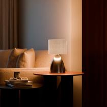 Kit 2 Abajur Luminária De Mesa Clássico Bojudo de alumínio Com Cúpula Decoração Casa Sala Quarto Cabeceira cama