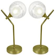 Kit 2 Abajur Luminária De Mesa Jabuticaba Harmony Dourado Kit 2 Abajur Luminária De Mesa Jabuticaba Harmony Dourado
