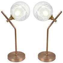 Kit 2 Abajur Luminária De Mesa Jabuticaba Harmony New Cobre