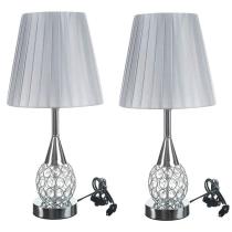 Kit 2 Abajur Luminaria Decorativo Quarto Sala mesa de cabeceira Cristal Com Led 42cm Tippi - Kit 2 Abajur Luminaria Decorativo Quarto Sala mesa de cabeceira Cristal Com Led 42cm Tippi -