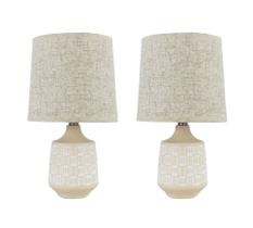 Kit 2 Abajures Com Cúpula Palha - Luminárias de Mesa / Sala