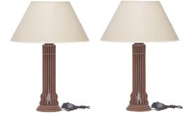 Kit 2 Abajures Luminária Mesa Torre Quarto Sala mesa de cabeceira