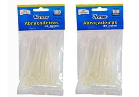 Kit 2 Abraçadeiras Em Nylon 2,5x80mm 100 Unidades Western