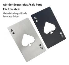 Kit 2 Abridor De Garrafa Carta Baralho Inox Kit 2 Abridor De Garrafa Carta Baralho Inox
