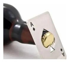 Kit 2 Abridor De Garrafa Formato Carta De Baralho Aço Inox