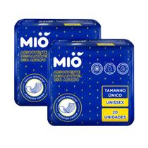 Kit 2 Absorvente Descartável Mió Adulto Unissex Tamanho Único 20 Unidades