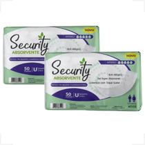 Kit 2 Absorvente Geriátrico Security Alta Absorção Incontinência - Total 100 Unidades