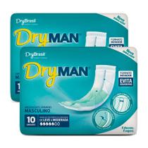 Kit 2 Absorvente Masculino Dry Man com 10 Unidades Kit 2 Absorvente Masculino Dry Man com 10 Unidades