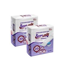Kit 2 Absorventes Geriátrico Suavidade c/20 Unidades