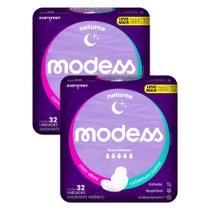 Kit 2 Absorventes Modess Noturno com Abas 32un cada