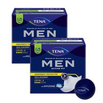 Kit 2 Absorventes para Incontinência Urinária Tena Men Active Fit 10un + Brinde Bolinha Anti-Stress Men Tena