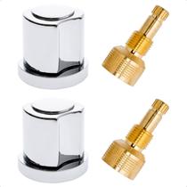 Kit 2 Acabamento de Registro 1/2 3/4 e 1 Polegada C50 Cromado Pressão Gaveta Padrão Fabrimar