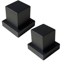 Kit 2 Acabamento Metal Registro Base Docol Quadrado Preto