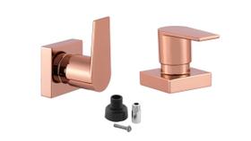 Kit 2 Acabamento Para Banheiro Alavanca Rose Gold Brilhante Registro Chuveiro Padrão Docol Kit 2 Acabamento Para Banheiro Alavanca Rose Gold Brilhante Registro Chuveiro Padrão Docol