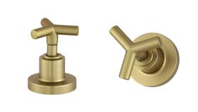 Kit 2 Acabamento Registro Dourado Fosco Banheiro Padrão Deca 3/4 C55