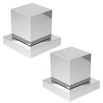 Kit 2 Acabamento Registro Quadrado 1/2 3/4 Padrão Deca Luxo Kit 2 Acabamento Registro Quadrado 1/2 3/4 Padrão Deca Luxo