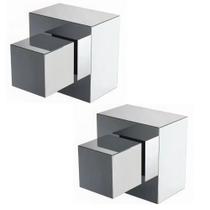 Kit 2 Acabamento Registro Quadrado 1/2 3/4 Padrão Deca Luxo