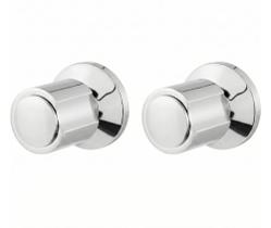 Kit 2 Acabamento Registro Volante Redondo Metal Padrão Deca