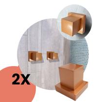 Kit 2 Acabamentos para Registro Quadrado Bronze Padrão Deca