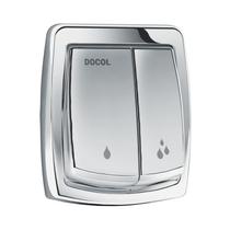 Kit 2 Acabamentos para Válvula de Descarga Docol Salvágua Box Chrome Cinza/Cromado
