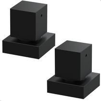Kit 2 Acabamentos Registro Metal Preto Quadrado Padrão Deca Kit 2 Acabamentos Registro Metal Preto Quadrado Padrão Deca