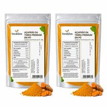 Kit 2 Açafrão Da Terra Premium Em Pó 400g 2x200g Kit 2 Açafrão Da Terra Premium Em Pó 400g 2x200g