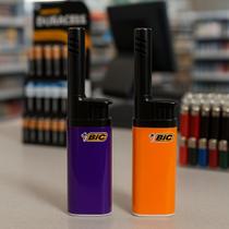 Kit 2 Acendedores Isqueiro BIC Longo Colorido Recarregável Fogão e Churrasco Kit 2 Acendedores Isqueiro BIC Longo Colorido Recarregável Fogão e Churrasco