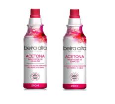 Kit 2 Acetona Beira Alta Removedor de Esmaltes 240ml