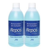 Kit 2 Acetona Removedor de Esmalte de 140ml Repos Cosméticos