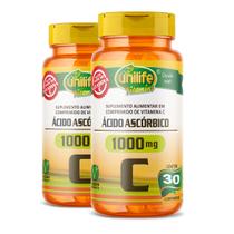 Kit 2 Ácido Ascórbico Vitamina C Unilife 30 comprimidos