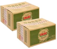 Kit 2 açucar uniao premium sache caixa com 400 unidades 2kg