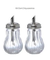 Kit 2 Açucareiros De Vidro 190 ml Hauskraft Uso Para Diversos Alimentos Em Pó Kit 2 Açucareiros De Vidro 190 ml Hauskraft Uso Para Diversos Alimentos Em Pó