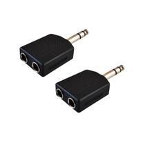 Kit 2 Adaptador 2 P10 Fêmea Stereo Para 1 P10 Macho Estereo