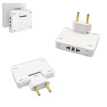 Kit 2 Adaptador Articulado Tomada Móvel Benjamin 3 Saídas 3 Pinos Bivolt Padrão NBR 10a Branca