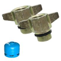 Kit 2 Adaptador Botijão De Gas Rosca Grossa Para Fina P2 P5 Kit 2 Adaptador Botijão De Gas Rosca Grossa Para Fina P2 P5