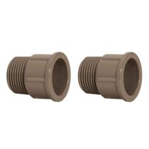 Kit 2 adaptador curto soldavel 25mmx3/4" amanco