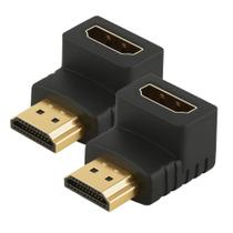 Kit 2 adaptador hdmi - femea x hdmi - macho 90 graus Kit 2 adaptador hdmi - femea x hdmi - macho 90 graus