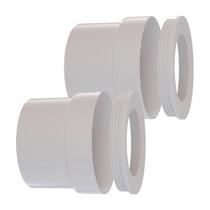 Kit 2 Adaptador Saída Vaso Horizontal C/ Anel 100mm Branco Kit 2 Adaptador Saída Vaso Horizontal C/ Anel 100mm Branco